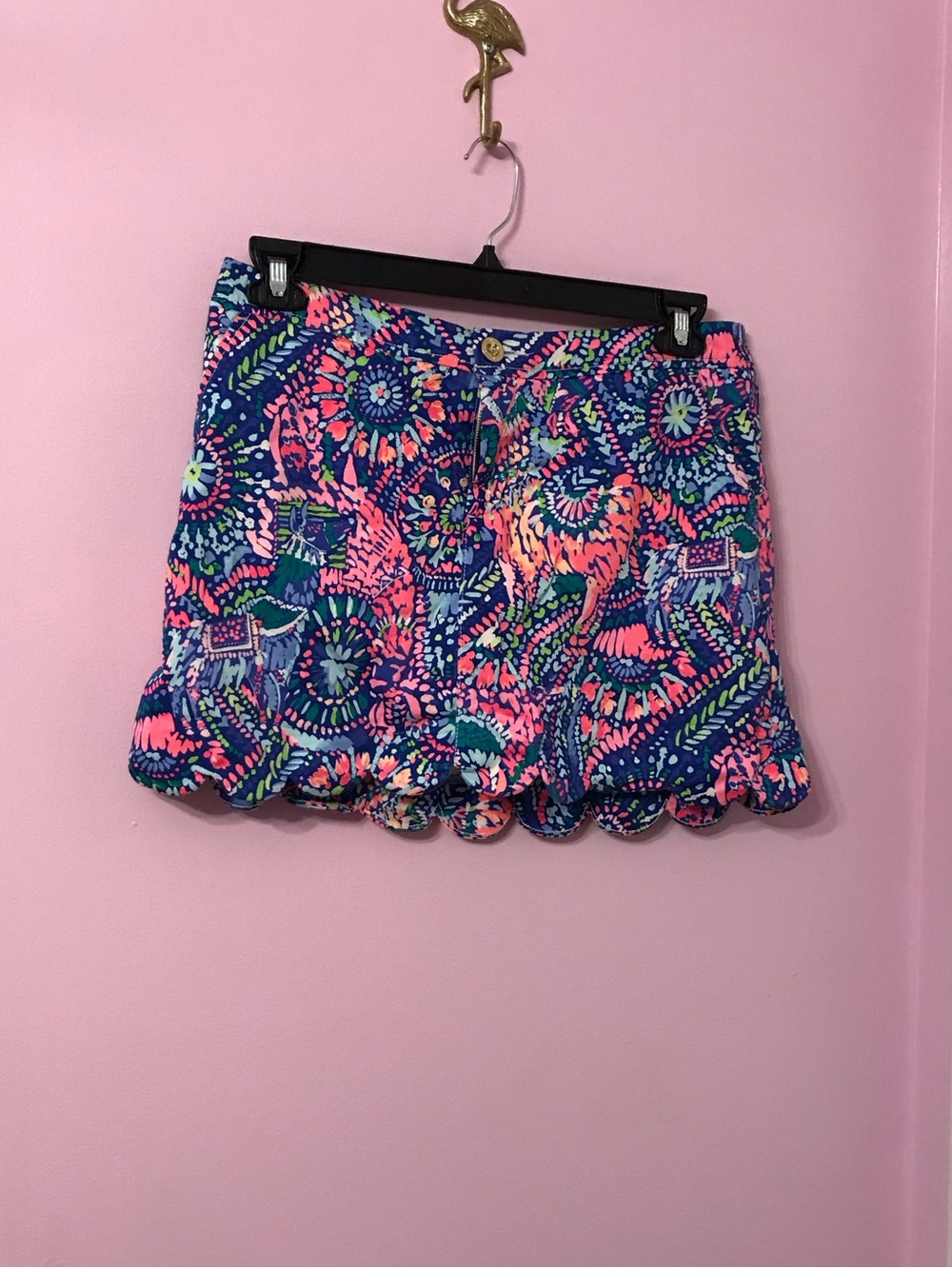 Lilly Pulitzer Colette Scallop Hem Skort Multi No Prob Llama RECUT Print Size 8
